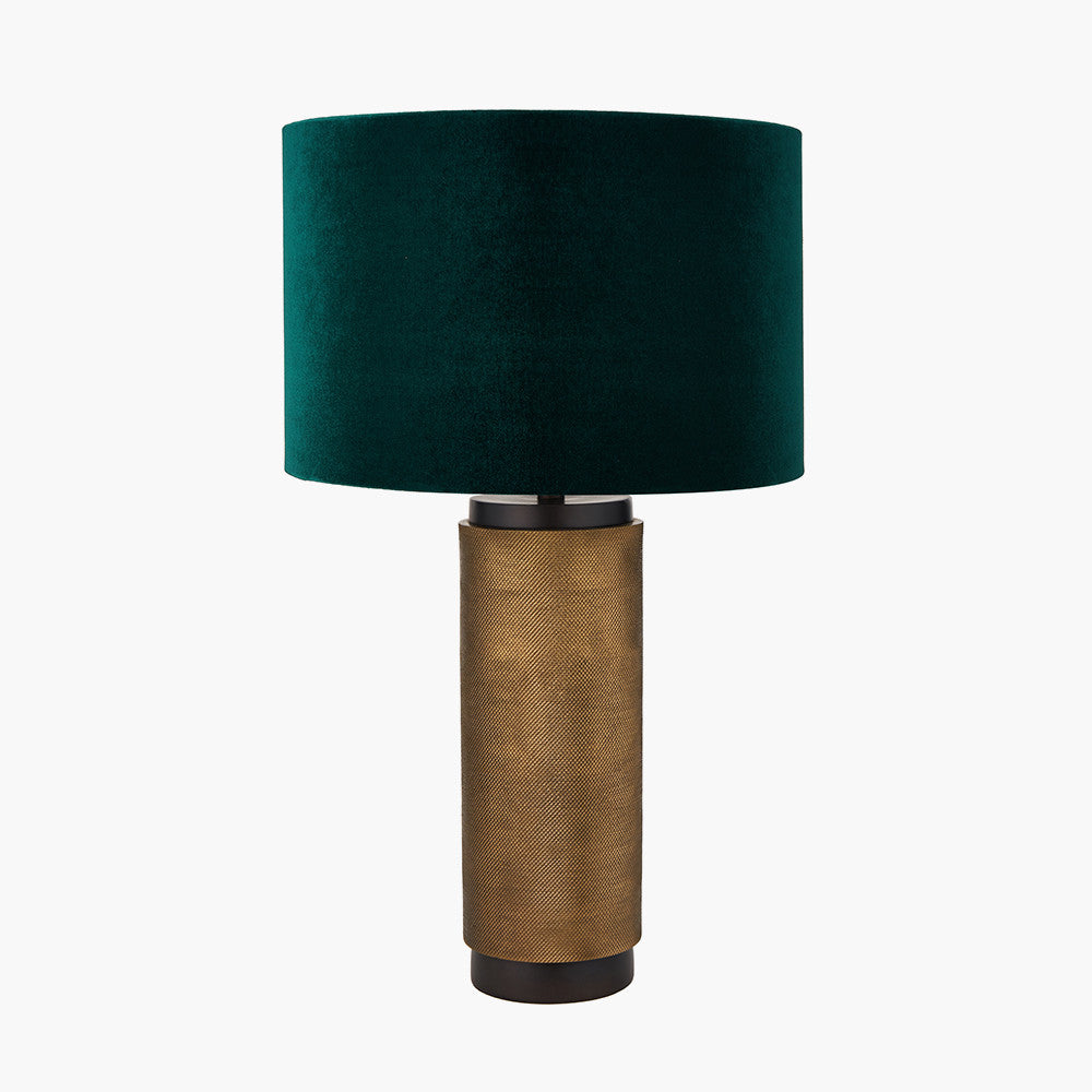 Aurelio Brass & Black Metal Textured Table Lamp - Base Only